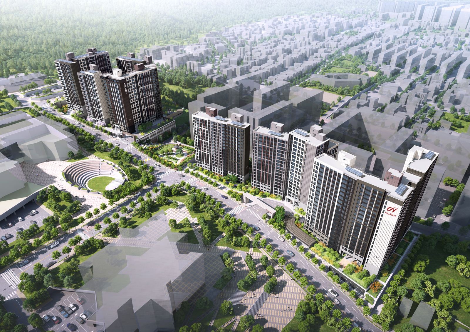 힐스테이트 양산더스카이 단지 조감도 (CG)